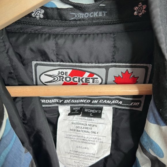 Joe Rocket Motorcycle Jacket Womens Large Black Blue White - Picture 6 of 9